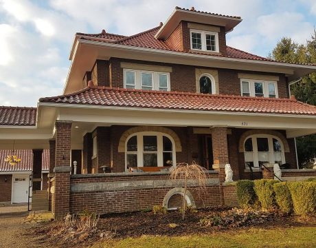 large two story brick house