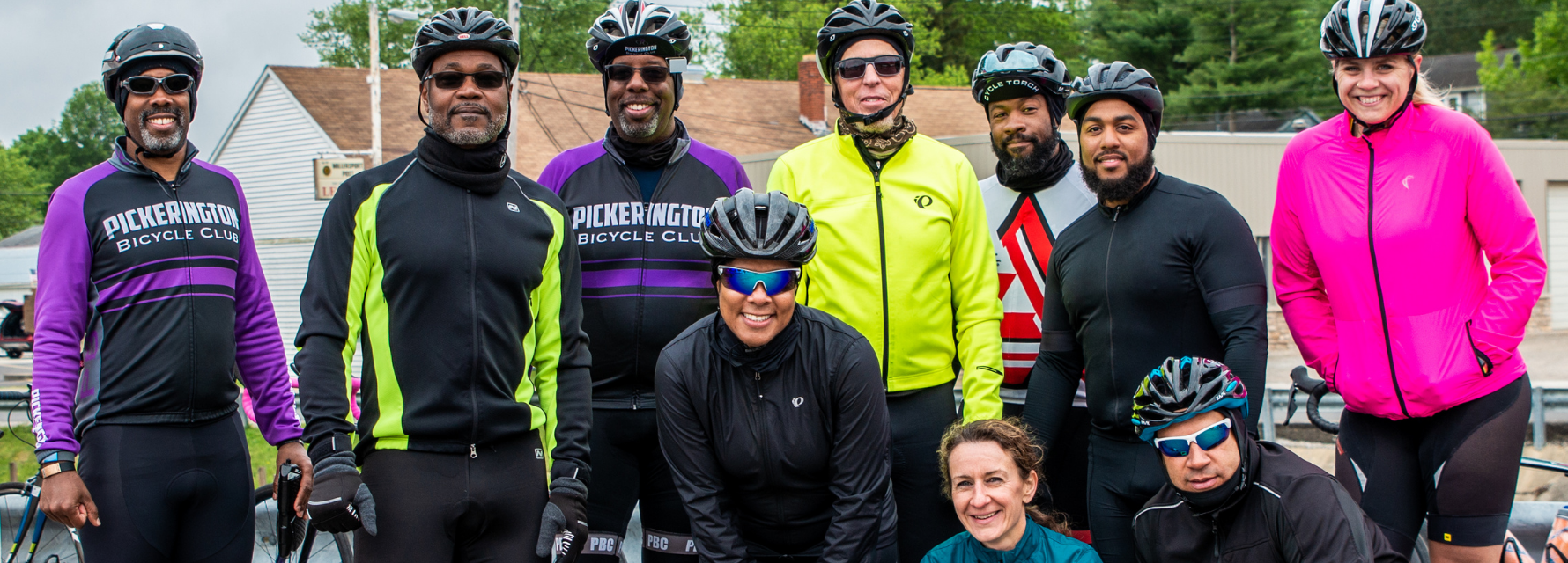 group of cyclists