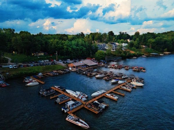 Photo of the aerial view of the Waterfront on Buckeye Lake.