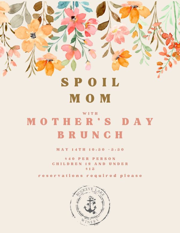 Promotional image for Mother's Day brunch at Buckeye Lake Winery.