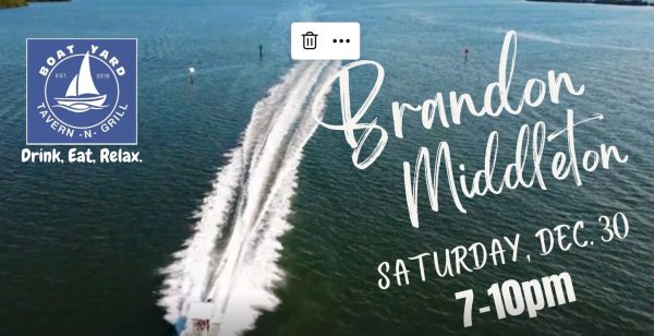 Promotional image for musician Brandon Middleton at the Boatyard at Buckeye Lake.