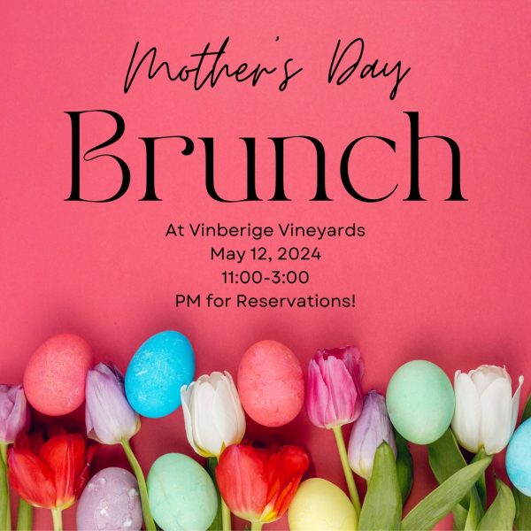 Promotional image for Mother's Day Brunch at Vinberige Vineyards.