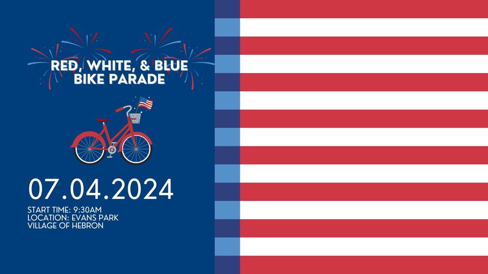 Promotional image for a July 4th Bike Parade