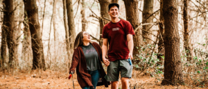 A couple hikes through the woods in the fall.